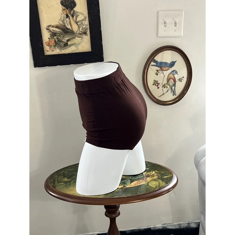 Handmade Brown Knit Button Front Lounge Boxer Sleep Shorts Size XS-S